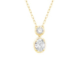 DIAMOND PENDANTS
10 Karat Yellow Gold 2 Lab Grown Diamonds=.49 Carat EF VS Round/Oval Pendant with Chain