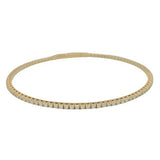 14 Karat Yellow 84 Diamonds=1 Carat GH SI Flexible Bangle Bracelet