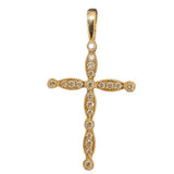 10 Karat Yellow 20 Diamonds=.20 Carat GH SI Cross - No Chain Included