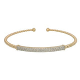 14 Karat Yellow 42 Diamonds=.60 Carat GH SI Cuff Bracelet