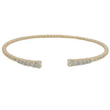 10 Karat Yellow 10 Diamonds=.50 Carat GH SI Cuff Bracelet