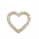 10 Karat Yellow Gold 24 Lab Grown Diamonds=Heart FG VS Chain not Included