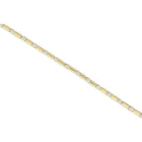 14 Karat Yellow & White Gold20 Diamonds=0.38 Carat Bezel Stations7" Bracelet