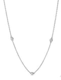 14 Karat White Gold 11 Diamonds=.75 Carat IJ,SI2-I1 Station Necklace Adjustable Length 16-18