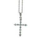 DIAMOND PENDANTS

10 Karat White Gold 11 Lab Grown Diamonds = .25 Carat Cross Pendant on an 18" Chain