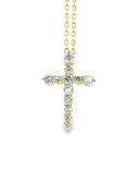 DIAMOND PENDANTS
  
10 Karat Yellow Gold 12 Lab Grown Diamonds = .40 Carat Cross Pendant on 18" Chain