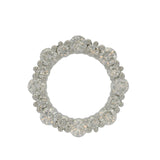14 Karat White Gold 16 Round Diamonds=1.26 Carats Circle Pendant Chain Not Included