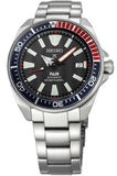 Padi Automatic Diver's Stainless Steel Band 44mm Case Red & Blue Bezel Black Dial Date Window Water Resistance 200m