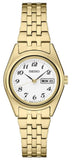 Ladies' Essentials Quartz Yellow Gold Tone Stainless Steel Bracelet & 25mm Case White Dial Day/Date Window Water Resistance 100m