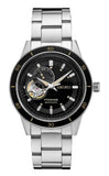 Men's Presage Automatic Stainless Steel Bracelet & 40mm Case  Black Dial 24 Hour Subdial LumiBrite Hands & Markers Water Resistance 50m