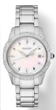 Ladies Quartz Stainless Steel Bracelet & 33mm Case Mother of Pearl Dial Diamond Hour Markers Luminescent Hands Date Window Water Resistance 100m