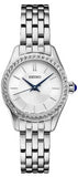 Ladies' Essentials Quartz Stainless Steel Bracelet & 26mm Case White Dial Blue Hands Water Resistance 30m