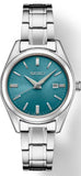 Ladies Essentials Quartz Stainless Steel Bracelet & 30mm Case Blue Dial Silver Tone Markers & Hands Date Window Water Resistance 100m