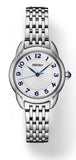 Ladies' Essentials Quartz Stainless Steel Bracelet & Case White Dial Blue Hands & Markers Blue Cabochon Crown Water Resistance 50m