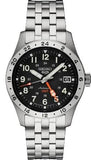 Men's  5 Sports Automatic Stainless Steel Bracelet & 39mm Case Black Dial LumiBrite Hands & Markers Date Window Water Resistance 100m