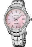 Ladies' Coutura Quartz Stainless Steel Bracelet & 34mm Case 72 Diamond Bezel Pink Mother of Pearl Dial LumiBrite Hands & Markers Date Window Water Resistance 100m
