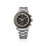 Men's Prospex Solar Chronograph    Stainless Steel Bracelet & 41mm Case   Black Dial   Lumi Brite Hands & Markers   Date Window   Water Resistance 100m