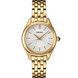 SEIKO
Brand: SEIKO CORP. OF AMERICA
Yellow Toned 3H White Cab Crown Bracelet WR50M
