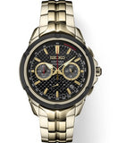 SEIKO
Brand: SEIKO CORP. OF AMERICA
Coutura Quartz Chronograph  Light Goldtone Bracelet Black Dial WR100M