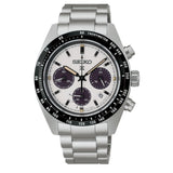 Men's Prospex Solar Chronograph     Stainkess  Steel Bracelet & 39mm Case White Dial LumiBrite Hands & Markers Date Window Water Resistance 100m