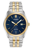 Blue Eco Drive 3H D8 Dial Two Tone Case and Brace WR100M
