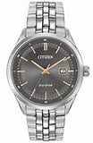 Gents Eco Drive Grey Dial D8 WR100 Silver Brace