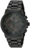 Nighthawk Blackout Ion Plated Stainless Steel Eco-Drive Chronograph Water Resistance 200m