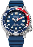 Men's Promaster Dive  

Eco-Drive  
Stainless Steel 44mm Case  
Blue Poly Strap  
Blue Dial  
Luminous Hands & Markers  
Date Window  
Water Resistance 200m