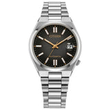 Tsuyosa  Time Slip 
Automatic 
Stainless Steel Bracelet & 37mm Case 
Black Dial 
Luminous Hands & Markers 
Date Window  
Water Resistance 50m