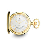 Charles Hubert Gold-finish Pocket Watch  White Dial Roman Numerals Engravable