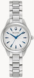 Sutton Quartz Stainless Steel Case & Bracelet Silver-Tone Dial Blue Hands & Markers
