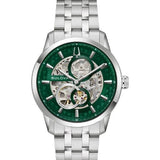Sutton Automatic        40mm Silver-Tone Stainless Steel Case & Bracelet
Green Skeleton Dial