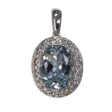 Dive into the mesmerizing depths of the sea with Droste's Jewellery Shoppe's stunning 14KW Aquamarine pendant! This exquisite piece, features a radiant 8x10mm oval Aquamarine, weighing 2.19CT, that captures the ethereal beauty of ocean waters.