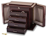Matte Mahogany Poplar Veneer Jewelry Box