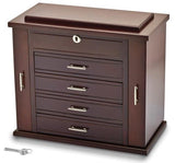 Matte Mahogany Poplar Veneer Jewelry Box