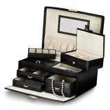 Black Leather Jewelry Case