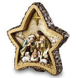 Resin Wood Look Star Nativity