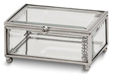 Brand: QUALITY GOLD
Claro Glass 4x3x2 Box Silver Tone - Giftware