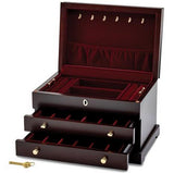 Brand: QUALITY GOLD
Matte Mahogany Two Drawer Locking Wooden Jewelry Box - Giftware