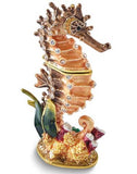 Bejeweled Seahorse Trinket Box with Necklace