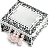 Brand: QUALITY GOLD
Sterling Silver Plated Hinged Lid Felt Rectangle Jewelry Box - Giftware