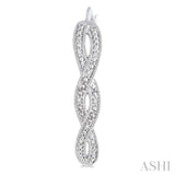 1/10 Ctw Round Cut Diamond Infinity Earrings in Sterling Silver