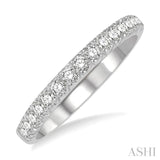 1/3 Ctw 15Stones Round Cut Diamond Wedding Band in 14K White Gold