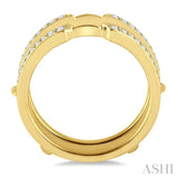 1/3 Ctw Round Cut Diamond Insert Ring in 14K Yellow Gold