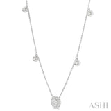1/3 Ctw Circular Lovebright Round Cut Diamond Necklace in 14K White Gold