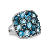 14KT Gold Ladies Blue Topaz Fashion Ring