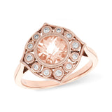 14KT Gold Ladies Morganite Fashion Ring