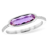 14KT Gold Ladies Amethyst Fashion Ring
