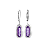 14KT Gold Amethyst Earrings