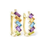 14KT Gold Multi-Stone Earrings